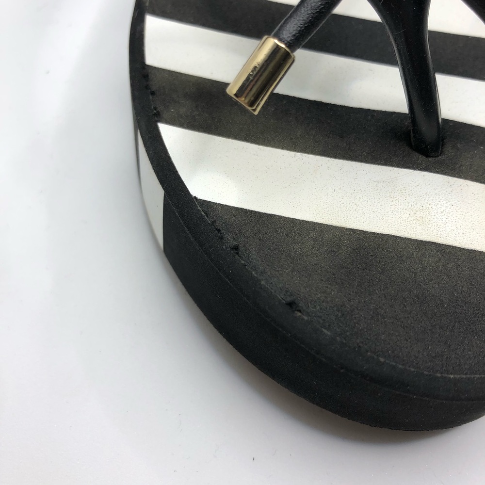 Kate Spade Rhett Black White Striped Platform Sandals Size 9 - Picture 15 of 15